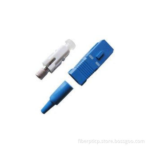 SC Simplex Fiber Optic Connector with 2.5mm Ferrule , Polis